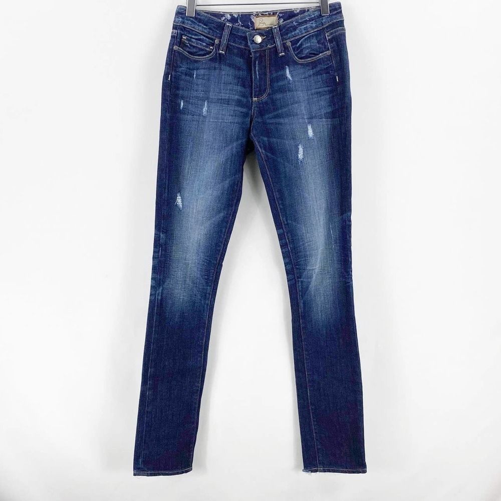 PAIGE PREMIUM DENIM Dark Wash Blue Bootcut Jeans